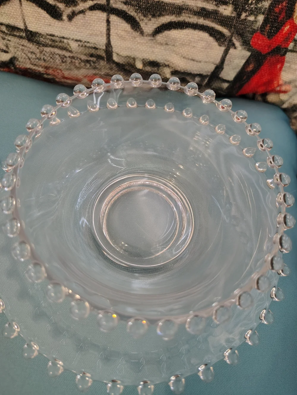 Vintage Imperial Glass Candlewick | Mayonnaise Bowl | Underplate & Spoon
